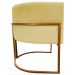 Kit 2 Poltronas Decorativa Para Sala Recepção Manicure Consultório Luna Suede Amarelo Base de Ferro Bronze