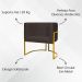 Kit 2 Poltronas Decorativa Para Sala Recepção Manicure Consultório Luna Suede Marrom Base de Ferro Dourado