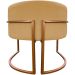 Kit 2 Poltronas Decorativa Para Sala Recepção Manicure Consultório Luna Suede Mostarda Base de Ferro Bronze