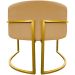 Kit 2 Poltronas Decorativa Para Sala Recepção Manicure Consultório Luna Suede Mostarda Base de Ferro Dourado