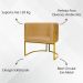 Kit 2 Poltronas Decorativa Para Sala Recepção Manicure Consultório Luna Suede Mostarda Base de Ferro Dourado