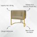 Kit 2 Poltronas Decorativa Para Sala Recepção Manicure Consultório Luna Suede Nude Base de Ferro Dourado