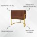 Kit 2 Poltronas Decorativa Para Sala Recepção Manicure Consultório Luna Suede Terracota Base de Ferro Dourado