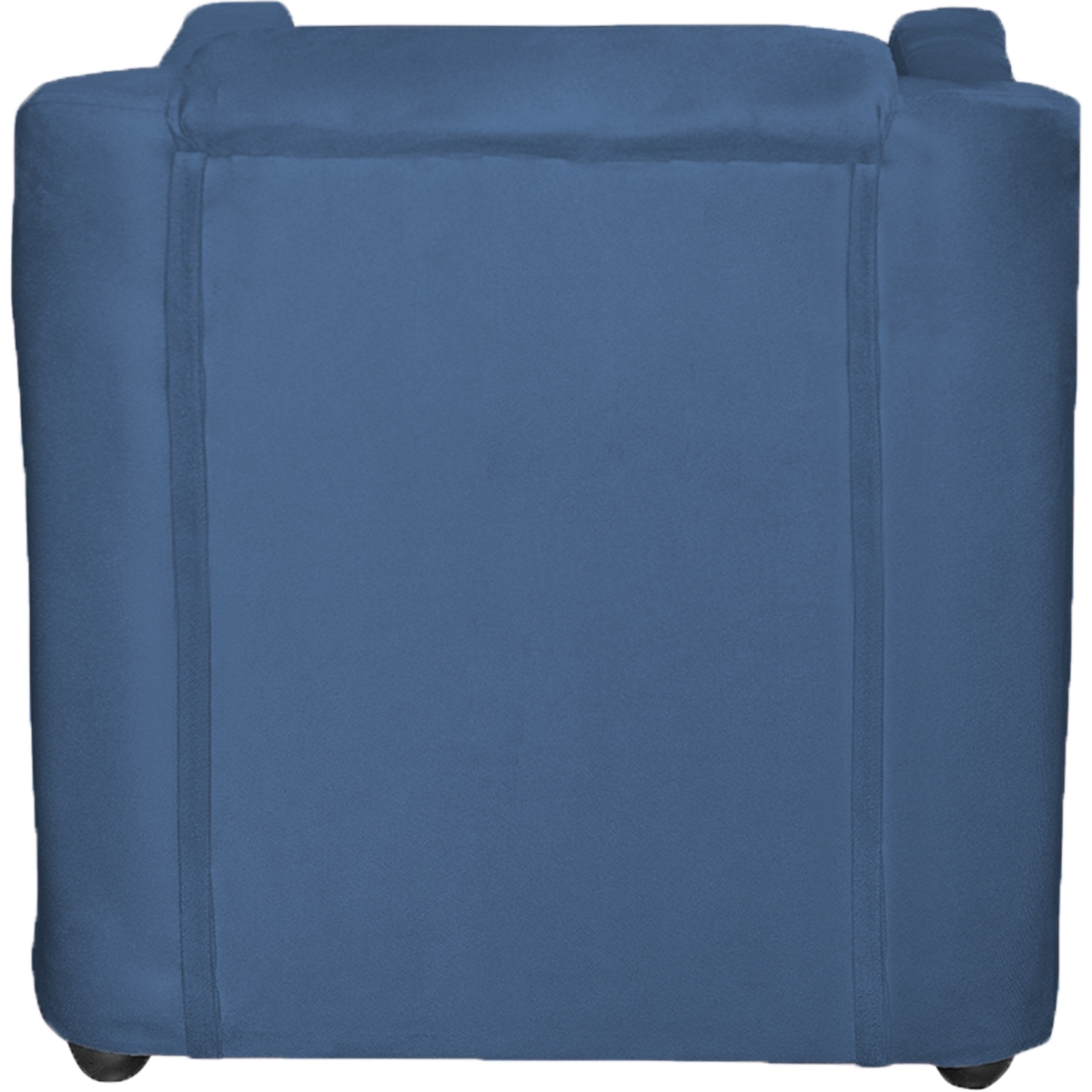 Kit 2 Poltronas Decorativa Para Sala Recepção Manicure Consultório Suede Azul Marinho Pés de Plástico Cromado
