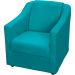 Kit 2 Poltronas Decorativa Para Sala Recepção Manicure Consultório Suede Azul Turquesa Pés de Plástico Cromado