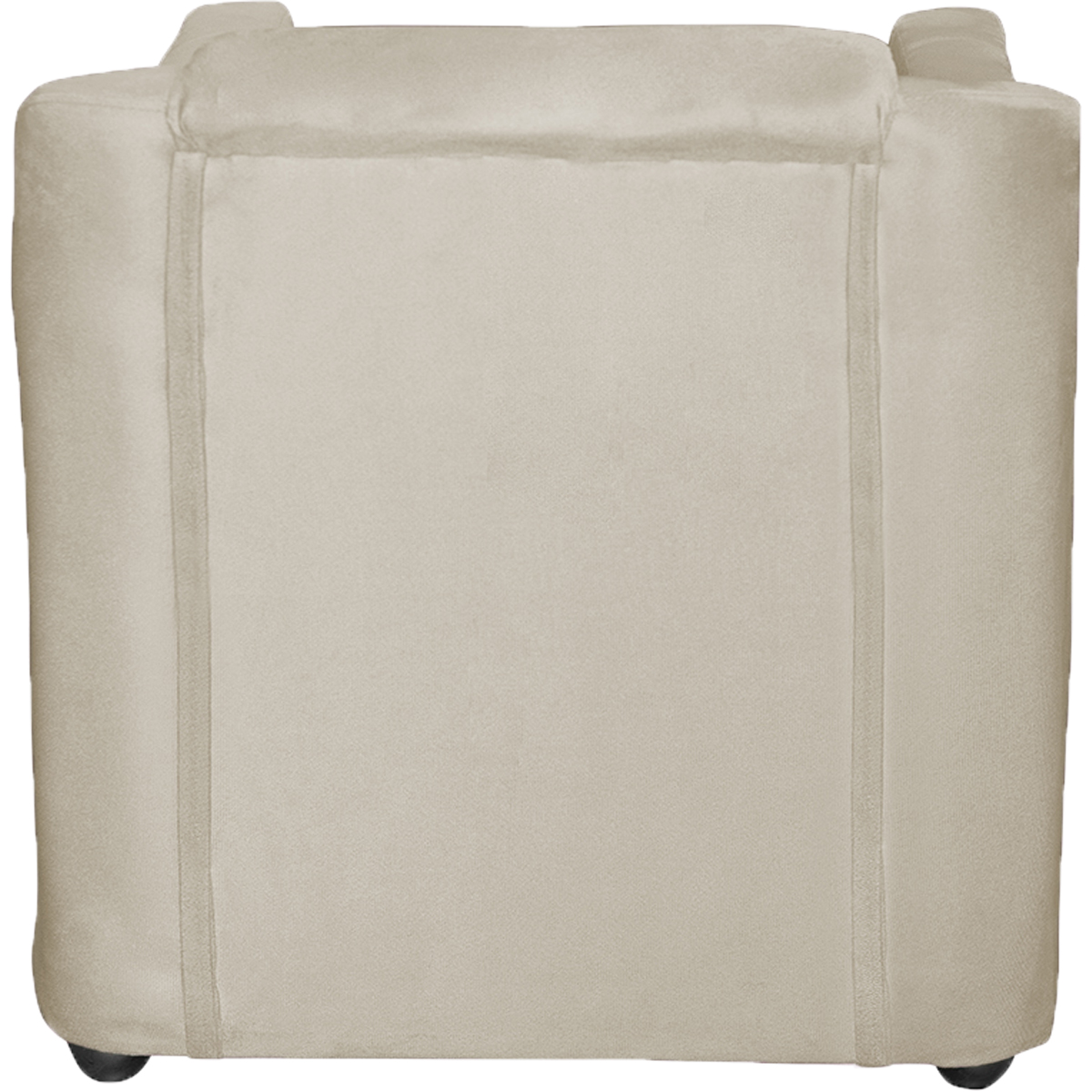 Kit 2 Poltronas Decorativa Para Sala Recepção Manicure Consultório Suede Bege Pés de Plástico Cromado