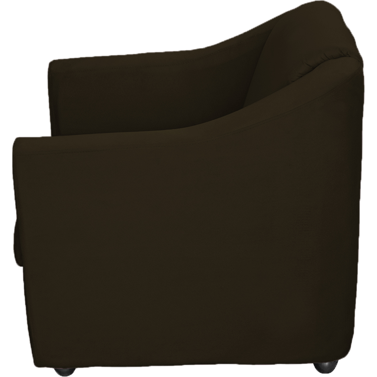 Kit 2 Poltronas Decorativa Para Sala Recepção Manicure Consultório Suede Marrom Pés de Plástico Cromado