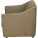 Kit 2 Poltronas Decorativa Para Sala Recepção Manicure Consultório Suede Nude Pés de Plástico Cromado
