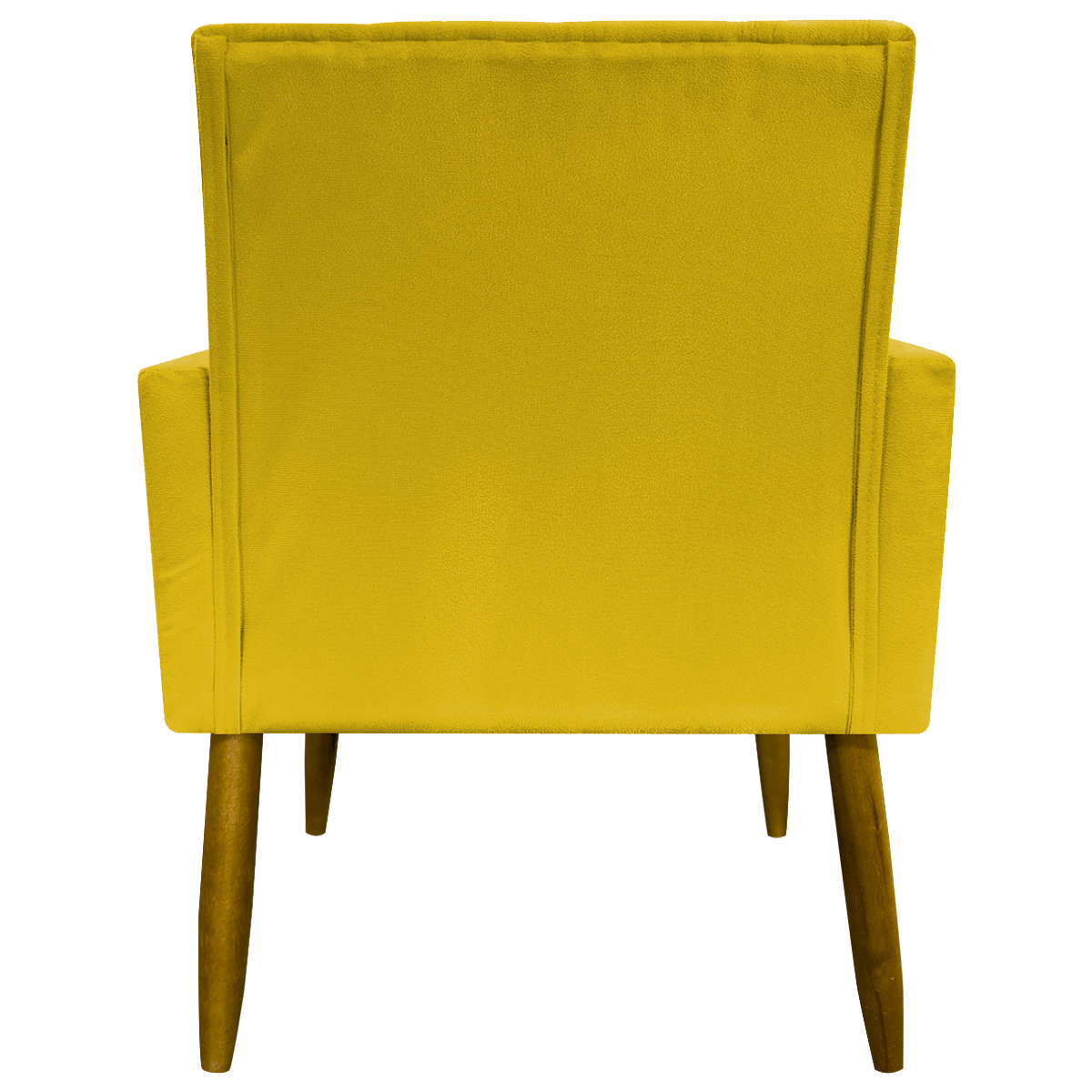 Kit 2 Poltronas Decorativa Para Sala Recepção Manicure Escritório Cadeira Mari Suede Amarelo