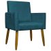 Kit 2 Poltronas Decorativa Para Sala Recepção Manicure Escritório Cadeira Mari Suede Azul Marinho