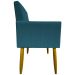 Kit 2 Poltronas Decorativa Para Sala Recepção Manicure Escritório Cadeira Mari Suede Azul Marinho