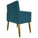 Kit 2 Poltronas Decorativa Para Sala Recepção Manicure Escritório Cadeira Mari Suede Azul Marinho