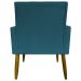 Kit 2 Poltronas Decorativa Para Sala Recepção Manicure Escritório Cadeira Mari Suede Azul Marinho