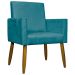Kit 2 Poltronas Decorativa Para Sala Recepção Manicure Escritório Cadeira Mari Suede Azul Turquesa