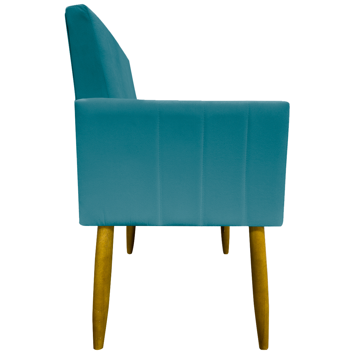 Kit 2 Poltronas Decorativa Para Sala Recepção Manicure Escritório Cadeira Mari Suede Azul Turquesa