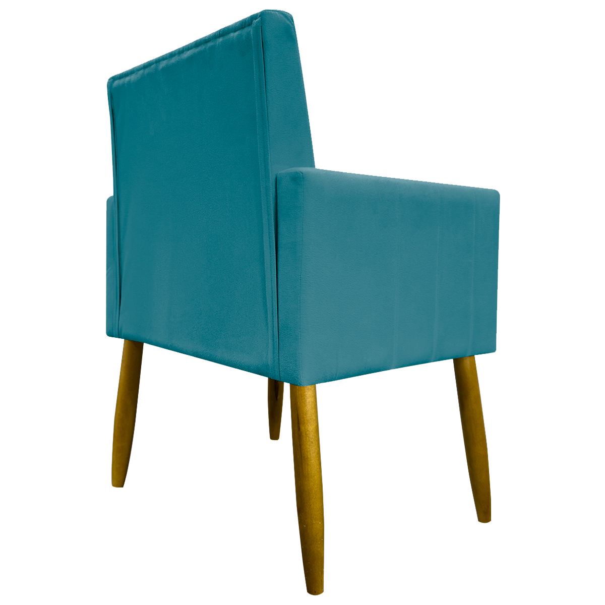 Kit 2 Poltronas Decorativa Para Sala Recepção Manicure Escritório Cadeira Mari Suede Azul Turquesa