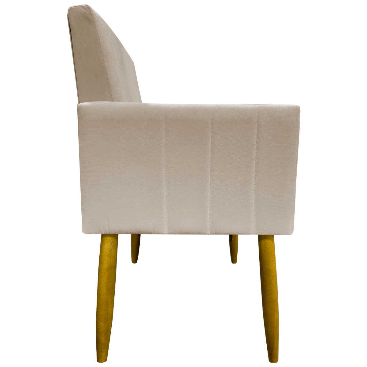 Kit 2 Poltronas Decorativa Para Sala Recepção Manicure Escritório Cadeira Mari Suede Bege