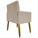 Kit 2 Poltronas Decorativa Para Sala Recepção Manicure Escritório Cadeira Mari Suede Bege