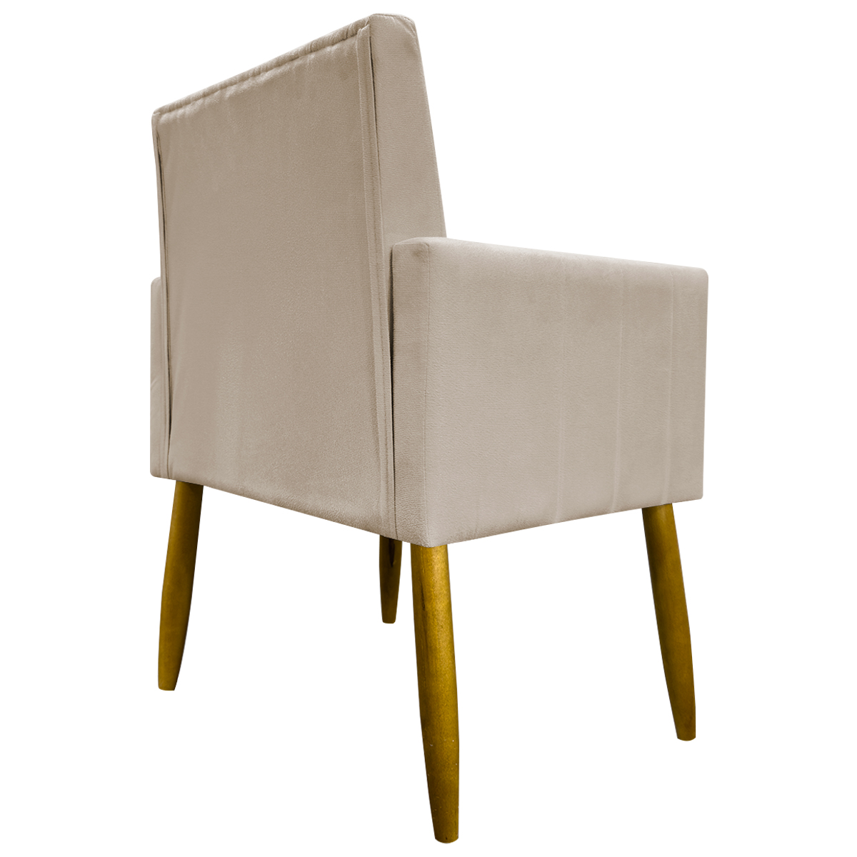 Kit 2 Poltronas Decorativa Para Sala Recepção Manicure Escritório Cadeira Mari Suede Bege