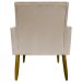 Kit 2 Poltronas Decorativa Para Sala Recepção Manicure Escritório Cadeira Mari Suede Bege