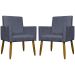 Kit 2 Poltronas Decorativa Para Sala Recepção Manicure Escritório Cadeira Mari Suede Cinza