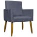 Kit 2 Poltronas Decorativa Para Sala Recepção Manicure Escritório Cadeira Mari Suede Cinza