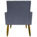 Kit 2 Poltronas Decorativa Para Sala Recepção Manicure Escritório Cadeira Mari Suede Cinza