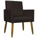 Kit 2 Poltronas Decorativa Para Sala Recepção Manicure Escritório Cadeira Mari Suede Marrom