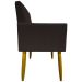 Kit 2 Poltronas Decorativa Para Sala Recepção Manicure Escritório Cadeira Mari Suede Marrom