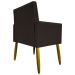 Kit 2 Poltronas Decorativa Para Sala Recepção Manicure Escritório Cadeira Mari Suede Marrom