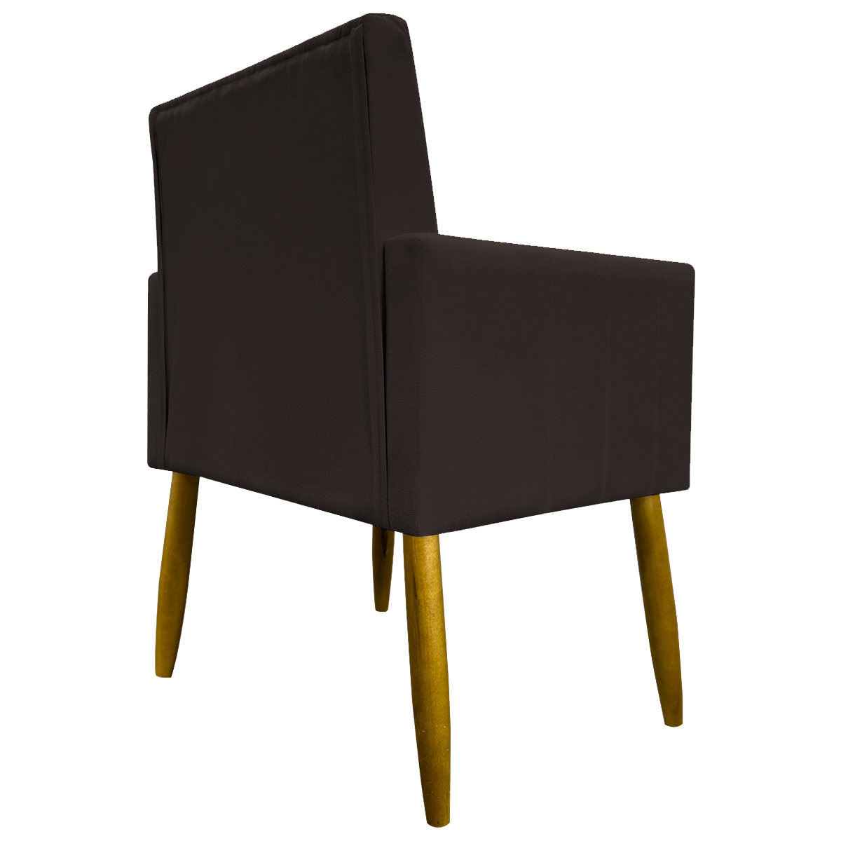 Kit 2 Poltronas Decorativa Para Sala Recepção Manicure Escritório Cadeira Mari Suede Marrom