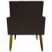 Kit 2 Poltronas Decorativa Para Sala Recepção Manicure Escritório Cadeira Mari Suede Marrom