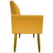 Kit 2 Poltronas Decorativa Para Sala Recepção Manicure Escritório Cadeira Mari Suede Mostarda