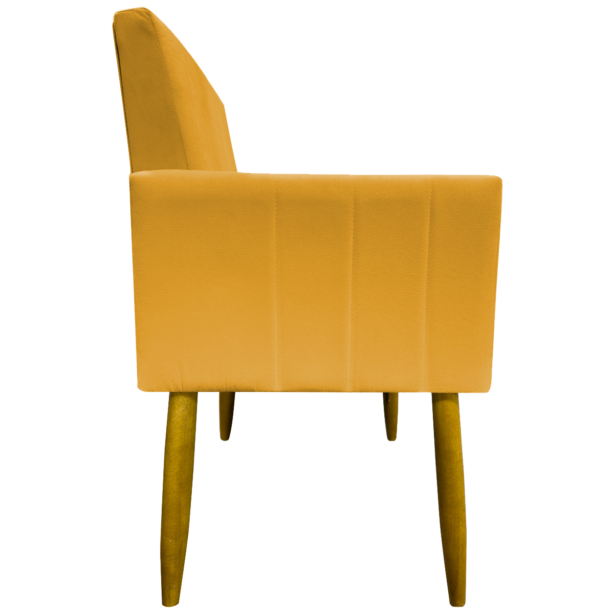 Kit 2 Poltronas Decorativa Para Sala Recepção Manicure Escritório Cadeira Mari Suede Mostarda
