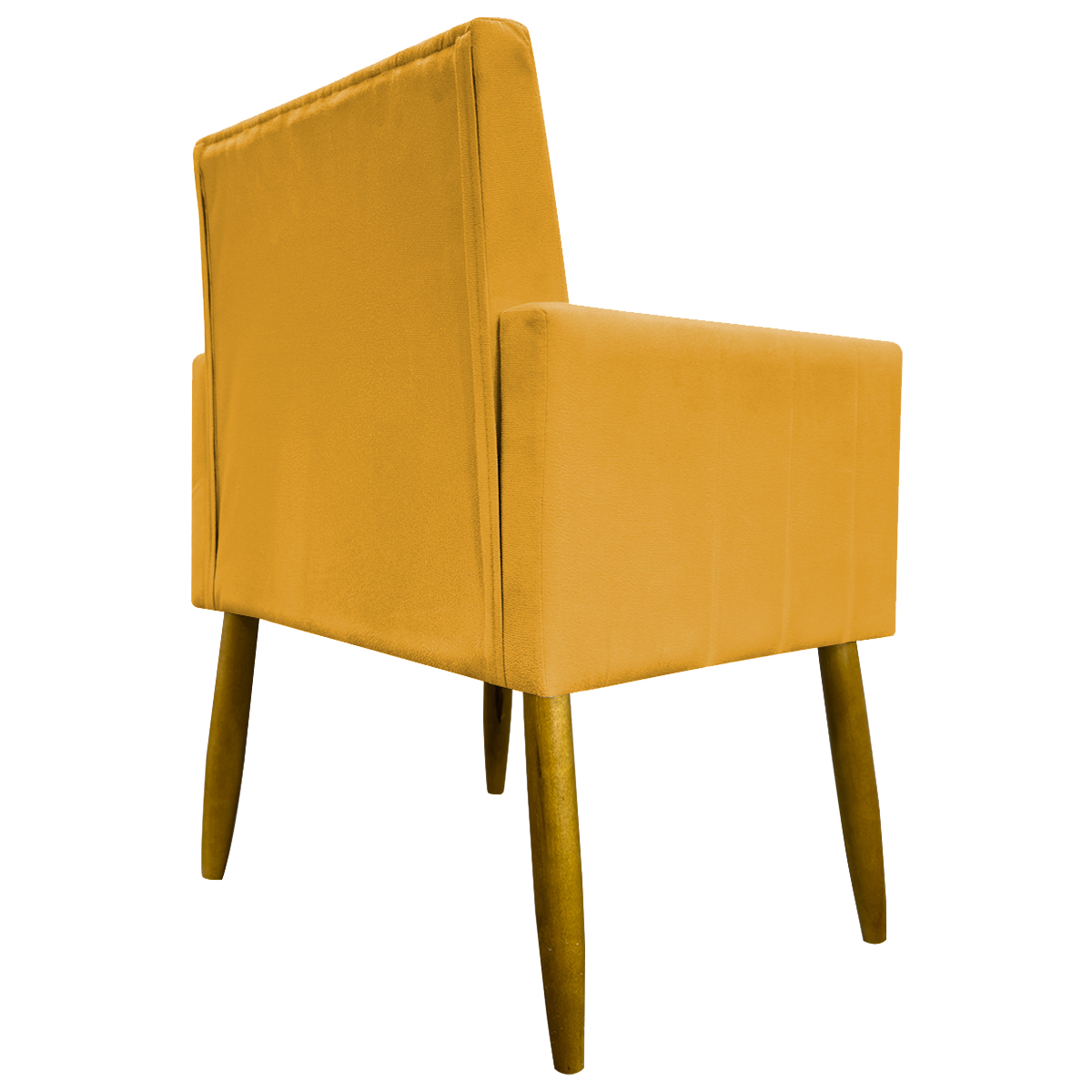 Kit 2 Poltronas Decorativa Para Sala Recepção Manicure Escritório Cadeira Mari Suede Mostarda