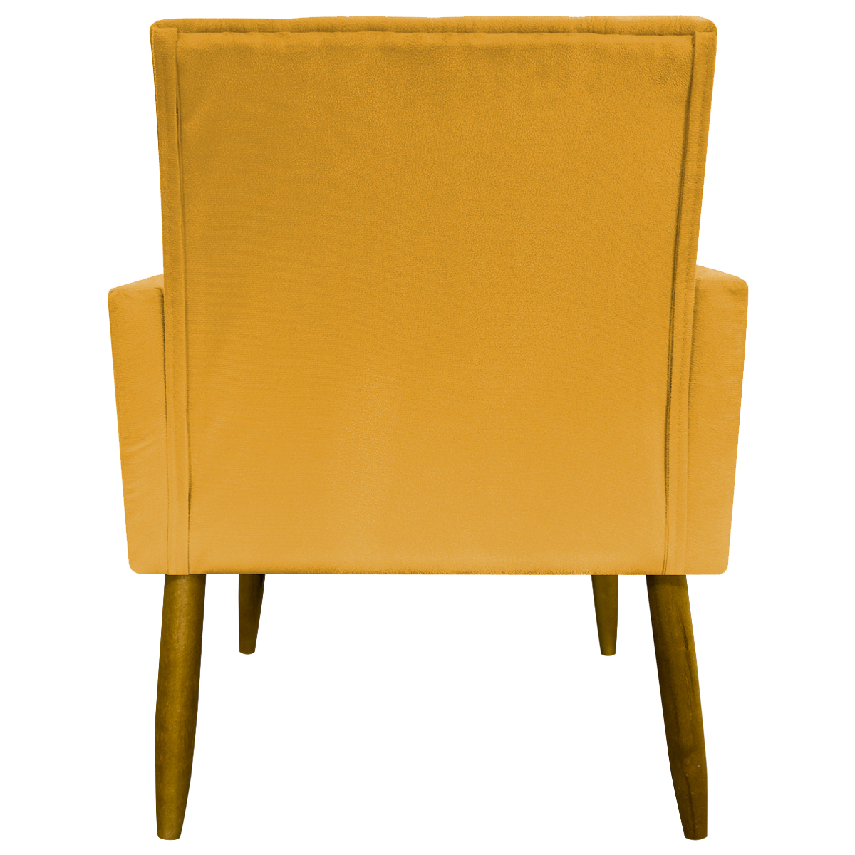 Kit 2 Poltronas Decorativa Para Sala Recepção Manicure Escritório Cadeira Mari Suede Mostarda