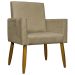 Kit 2 Poltronas Decorativa Para Sala Recepção Manicure Escritório Cadeira Mari Suede Nude
