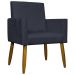 Kit 2 Poltronas Decorativa Para Sala Recepção Manicure Escritório Cadeira Mari Suede Preto