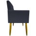 Kit 2 Poltronas Decorativa Para Sala Recepção Manicure Escritório Cadeira Mari Suede Preto