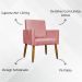 Kit 2 Poltronas Decorativa Para Sala Recepção Manicure Escritório Cadeira Mari Suede Rosê