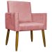 Kit 2 Poltronas Decorativa Para Sala Recepção Manicure Escritório Cadeira Mari Suede Rosê