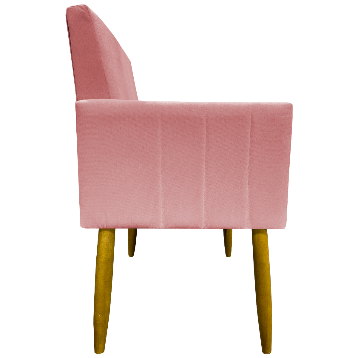 Kit 2 Poltronas Decorativa Para Sala Recepção Manicure Escritório Cadeira Mari Suede Rosê