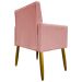 Kit 2 Poltronas Decorativa Para Sala Recepção Manicure Escritório Cadeira Mari Suede Rosê