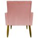 Kit 2 Poltronas Decorativa Para Sala Recepção Manicure Escritório Cadeira Mari Suede Rosê