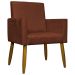 Kit 2 Poltronas Decorativa Para Sala Recepção Manicure Escritório Cadeira Mari Suede Terracota