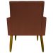 Kit 2 Poltronas Decorativa Para Sala Recepção Manicure Escritório Cadeira Mari Suede Terracota