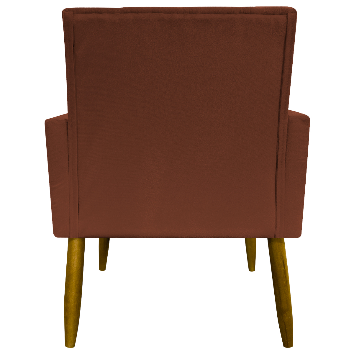 Kit 2 Poltronas Decorativa Para Sala Recepção Manicure Escritório Cadeira Mari Suede Terracota