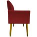 Kit 2 Poltronas Decorativa Para Sala Recepção Manicure Escritório Cadeira Mari Suede Vermelho
