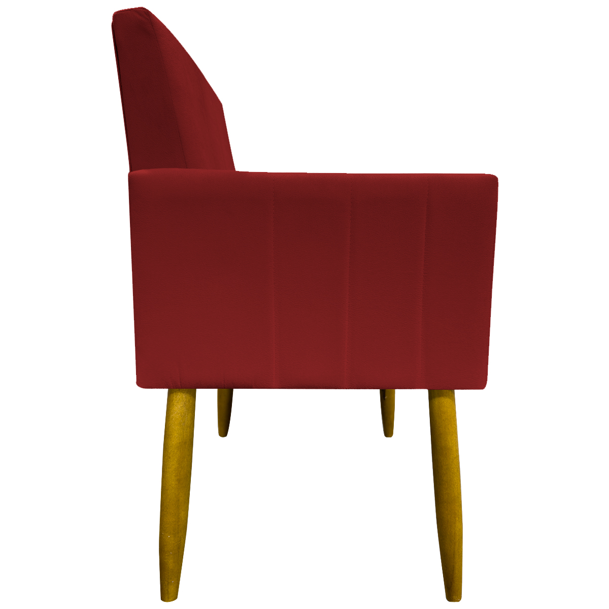 Kit 2 Poltronas Decorativa Para Sala Recepção Manicure Escritório Cadeira Mari Suede Vermelho