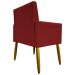 Kit 2 Poltronas Decorativa Para Sala Recepção Manicure Escritório Cadeira Mari Suede Vermelho